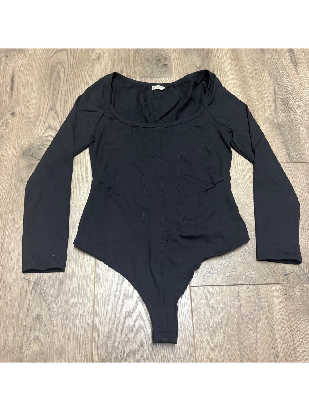 Free people intimately Black long sleeve bodysuit size medium